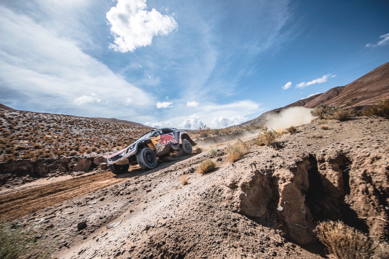 Sebastien Loeb (FRA) of Team Peugeot TOTAL races during stage 4 of Rally Dakar 2017 from San Salvador de Jujuy, Argentina to Tupiza, Bolivia on January 5, 2017.