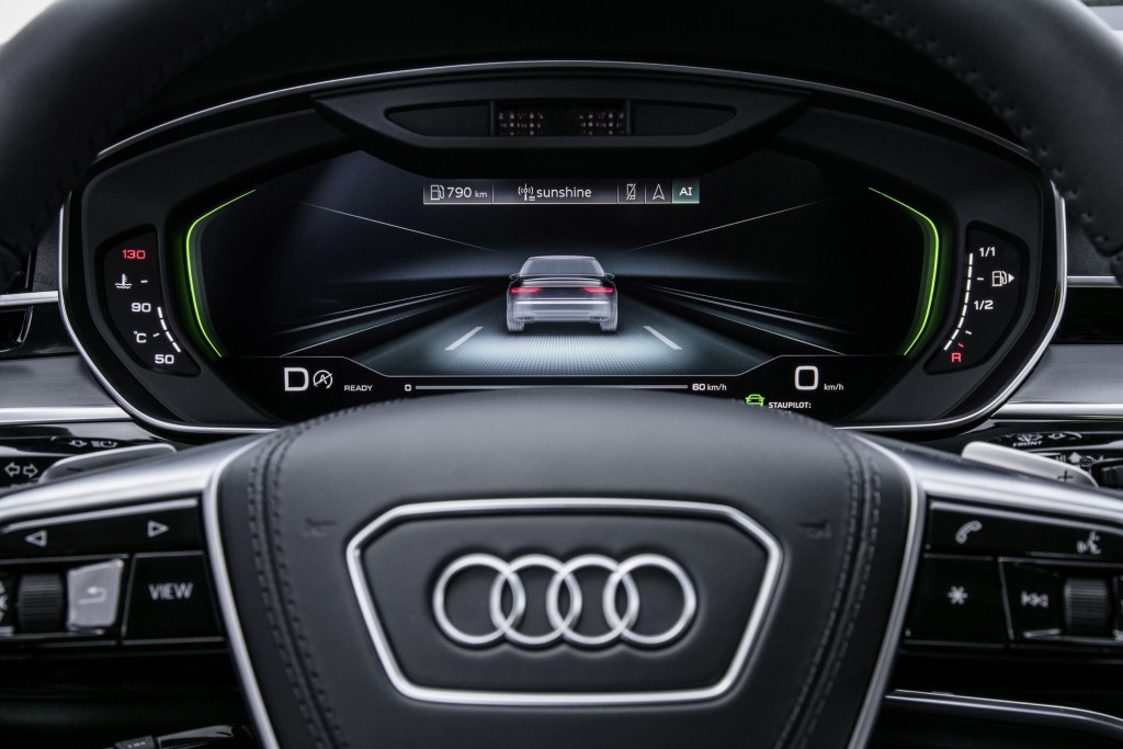 Audi AI traffic jam pilot in the new Audi A8