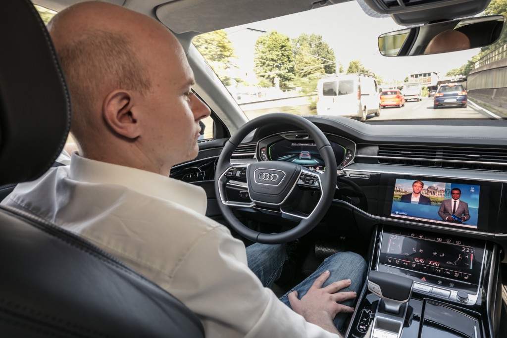 Audi AI traffic jam pilot in the new Audi A8